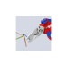 KNIPEX Gewinkelte Elektrikerschere 95 05 20 SB(rot/blau)