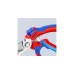 KNIPEX Gewinkelte Elektrikerschere 95 05 20 SB(rot/blau)