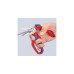 KNIPEX Gewinkelte Elektrikerschere 95 05 20 SB(rot/blau)