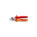 KNIPEX Kabelschere 95 26 165 , Schneid-Zange(für Cu- und Al-Kabel, Öffnungsfeder, VDE)