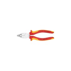 KNIPEX Kombizange 01 06 190 VDE(rot/gelb, Griffe isoliert, VDE-geprüft)