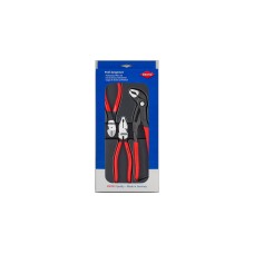KNIPEX Kraft-Paket 00 20 10 , Zangen-Set(schwarz, gezahnte Griffflächen, Schneiden mit Facetten)