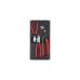 KNIPEX Kraft-Paket 00 20 10 , Zangen-Set(schwarz, gezahnte Griffflächen, Schneiden mit Facetten)