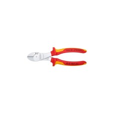KNIPEX Kraft-Seitenschneider 74 06 180, Schneid-Zange(rot/gelb, VDE-geprüft)