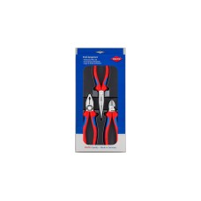 KNIPEX Montage-Paket 00 20 11 , Zangen-Set(blau, gezahnte Griffflächen, Schneiden mit Facetten)
