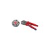 KNIPEX MultiCrimp 97 33 01, mit Wechselmagazin, Crimpzange(rot/blau, inkl. 3 Crimpeinsätzen)