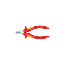 KNIPEX Seitenschneider VDE isoliert 70 06 125, Schneid-Zange(rot/gelb, Länge 125mm)