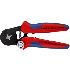 KNIPEX Selbsteinstellende Crimpzange 97 53 04 SB(rot/blau, für Ader-Endhülsen)