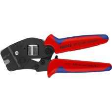 KNIPEX Selbsteinstellende Crimpzange 97 53 08(rot/blau, für Ader-Endhülsen, Fronteinführung)