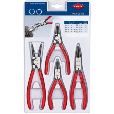 KNIPEX Sicherungsringzangen-Set 00 20 03 V02(rot, 4-teilig, gerade)