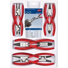 KNIPEX Sicherungsringzangen-Set 00 20 04 V01(rot/schwarz, 8-teilig, gerade / abgewinkelt)