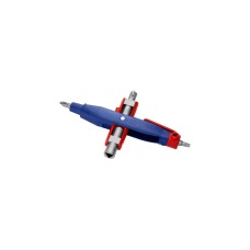 KNIPEX Stift-Schaltschrankschlüssel 00 11 07, Steckschlüssel(blau/rot, Länge 145 mm)