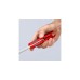 KNIPEX Universal-Abisolier-/ Abmantelungswerkzeug 16 85 125 SB(rot/blau, für Rund- und Feuchtraumkabel)