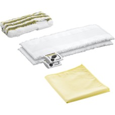 Kärcher Mikrofaser Tuchset Bad, für Hand- und Bodendüse EasyFix, Wischbezug(weiß/gelb, 4 Stück)