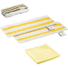 Kärcher Starter Tuchset 2.863-346.0, Wischbezug(weiß/gelb, für Dampfreiniger EasyFix)