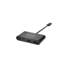 Kensington CH1000 USB-C 4-Port Hub, USB-Hub(schwarz, 2x USB 3.0 Typ-A | 2x USB 3.0 Typ-C )