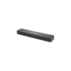 Kensington UH7000C USB 3.0 7-Port Hub mit Ladefunktion, USB-Hub(schwarz, 7x USB 3.0 Typ-A)