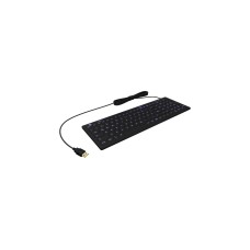 KeySonic Kompakt Hygiene-Industrietastatur KSK-6031INEL-B(schwarz, DE-Layout)