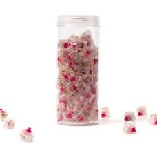 Keychron Gateron Aliaz Silent Tactile (100 Gf) Switch-Set, Tastenschalter(pink/transparent, 110 Stück)