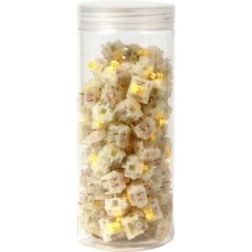 Keychron Gateron Cap V2 Milky-Yellow Switch-Set, Tastenschalter(gelb/weiß, 110 Stück)