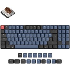 Keychron K13 Pro, Gaming-Tastatur(schwarz/grau, DE-Layout, Gateron Low Profile 2.0 Mechanical Brown, Hot-Swap, Aluminiumrahmen, RGB)