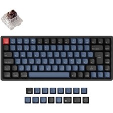 Keychron K2 Pro, Gaming-Tastatur(schwarz/blaugrau, DE-Layout, Keychron K Pro Brown, Hot-Swap, Aluminiumrahmen, RGB)