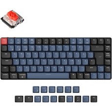 Keychron K3 Pro, Gaming-Tastatur(schwarz/blaugrau, DE-Layout, Gateron Low Profile 2.0 Mechanical Red, Hot-Swap, Aluminiumrahmen, RGB)