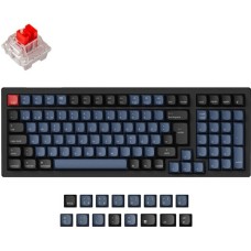 Keychron K4 Pro, Gaming-Tastatur(schwarz/blaugrau, DE-Layout, Keychron K Pro Red, Hot-Swap, Aluminiumrahmen, RGB)