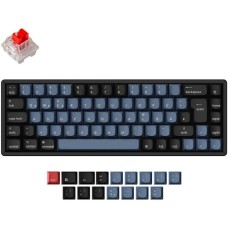 Keychron K6 Pro, Gaming-Tastatur(schwarz/blaugrau, DE-Layout, Keychron K Pro Red, Hot-Swap, Aluminiumrahmen, RGB)