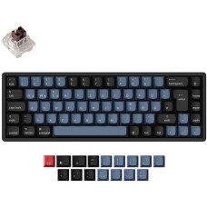 Keychron K6 Pro, Gaming-Tastatur(schwarz/blaugrau, DE-Layout, Keychron K Pro Brown, Hot-Swap, Aluminiumrahmen, RGB)