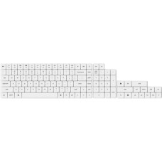 Keychron Low Profile Double Shot PBT Keycap-Set, Tastenkappe(weiß, 118 Stück, ANSI Layout)