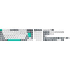 Keychron OEM Dye-Sub PBT Full Keycap-Set - Gray White Mint, Tastenkappe(weiß/mint, 137 Stück, DE-Layout (ISO))