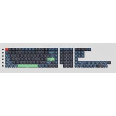 Keychron OEM Dye-Sub PBT Full Keycap-Set - Hacker, Tastenkappe(dunkelblau/neon-grün, 137 Stück, US-Layout (ANSI))