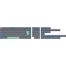 Keychron OEM Dye-Sub PBT Full Keycap-Set - Hacker, Tastenkappe(blaugrau/neon-grün, 137 Stück, DE-Layout (ISO))
