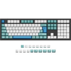 Keychron OEM Dye-Sub PBT Keycap-Set - Iceberg, Tastenkappe(weiß/türkis, DE-Layout (ISO))