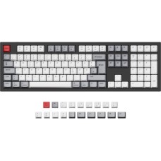 Keychron OEM Dye-Sub PBT Keycap-Set - Retro, Tastenkappe(weiß/grau, DE-Layout (ISO))