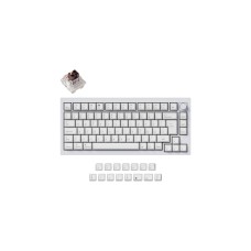 Keychron Q1 Version 1 Knob, Gaming-Tastatur(weiß, DE-Layout, Keychron K Pro Brown, Hot-Swap, Aluminiumrahmen, RGB)