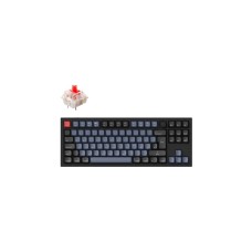 Keychron Q3 Knob, Gaming-Tastatur(schwarz/blaugrau, DE-Layout, Gateron G Pro Red, Hot-Swap, Aluminiumrahmen, RGB)