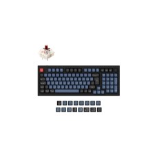 Keychron Q5 Knob, Gaming-Tastatur(schwarz/blaugrau, DE-Layout, Gateron G Pro Red, Hot-Swap, Aluminiumrahmen, RGB)