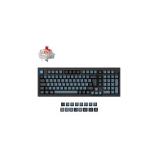 Keychron Q5 Pro, Gaming-Tastatur(schwarz/blaugrau, DE-Layout, Keychron K Pro Red, Hot-Swap, Aluminiumrahmen, RGB)