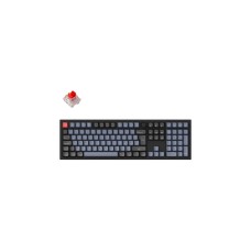 Keychron Q6 Knob, Gaming-Tastatur(schwarz/blaugrau, DE-Layout, Gateron G Pro Red, Hot-Swap, Aluminiumrahmen, RGB)