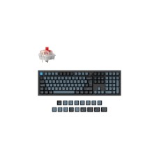 Keychron Q6 Pro, Gaming-Tastatur(schwarz/blaugrau, DE-Layout, Keychron K Pro Red, Hot-Swap, Aluminiumrahmen, RGB)