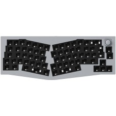 Keychron Q8 Barebone ISO Knob, Gaming-Tastatur(grau, Alice Layout, Hot-Swap, Aluminiumrahmen, RGB)