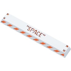 Keychron Spacebar Aluminum Alloy Artisan Keycap, Tastenkappe(weiß/orange)