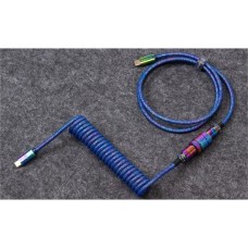 USB-C Stecker(blau, 1,08 Meter, abgewinkelter Stecker)