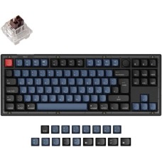 Keychron V3 Knob, Gaming-Tastatur(schwarz/blaugrau, DE-Layout, Keychron K Pro Brown, Hot-Swap, RGB)