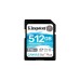 Kingston Canvas Go! Plus 512 GB SDXC, Speicherkarte(schwarz, UHS-I U3, Class 10, V30)