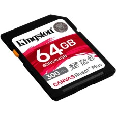 Kingston Canvas React Plus 64 GB SDXC, Speicherkarte(schwarz, UHS-II U3, Class 10, V90)