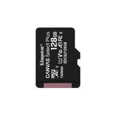 Kingston Canvas Select Plus 128 GB microSDXC, Speicherkarte(schwarz, UHS-I U1, Class 10, V10, A1)