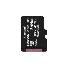 Kingston Canvas Select Plus 256 GB microSDXC, Speicherkarte(schwarz, UHS-I U3, Class 10, V30, A1)